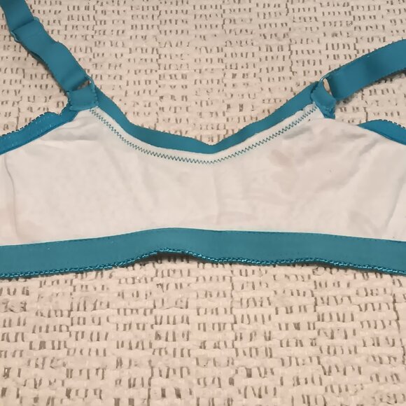 Comfort Choice woman's plus size front close cotton wireless bra sz 48D - Picture 5 of 11